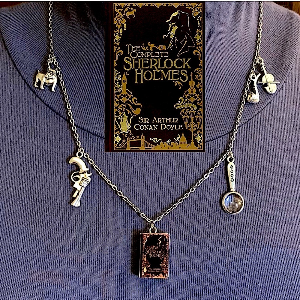 Sherlock Holmes Stories by Arthur Conan Doyle Handmade Literature Book Necklace